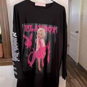 Lg playboy shirt can be used as pjs wicked long